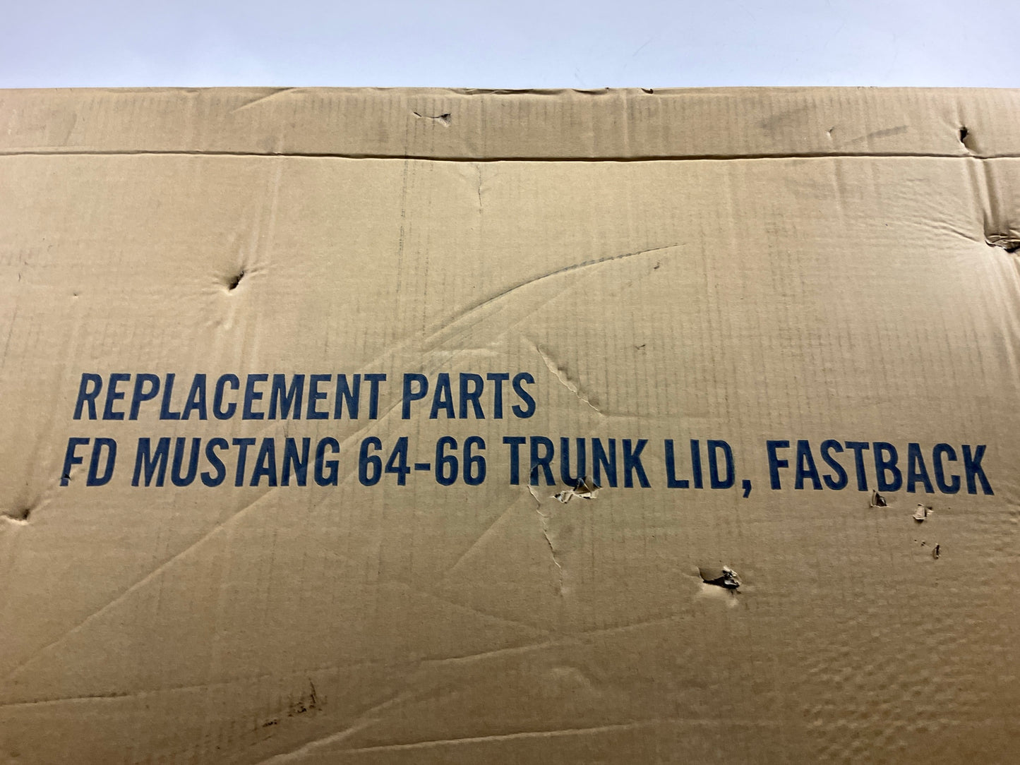 NEW AFTERMARKET - 1964-66 Ford Mustang Fastback Black Steel Trunk Lid, 40110D