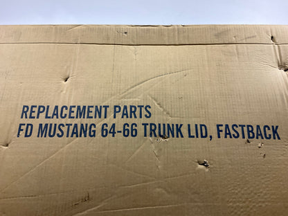 NEW AFTERMARKET - 1964-66 Ford Mustang Fastback Black Steel Trunk Lid, 40110D