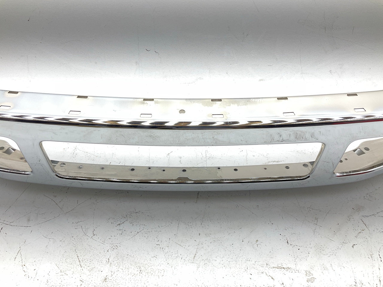 Chrome Steel Front Bumper W/ Molding Holes - 2008-2010 Ford F-450 SD Super Duty