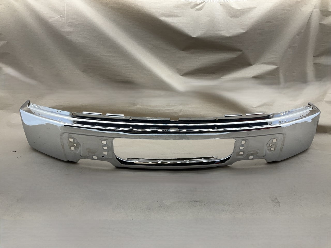 FDT1008XC Chrome Steel Front Bumper 2009-14 Ford F150 Pickup W/O Fog Light Hole
