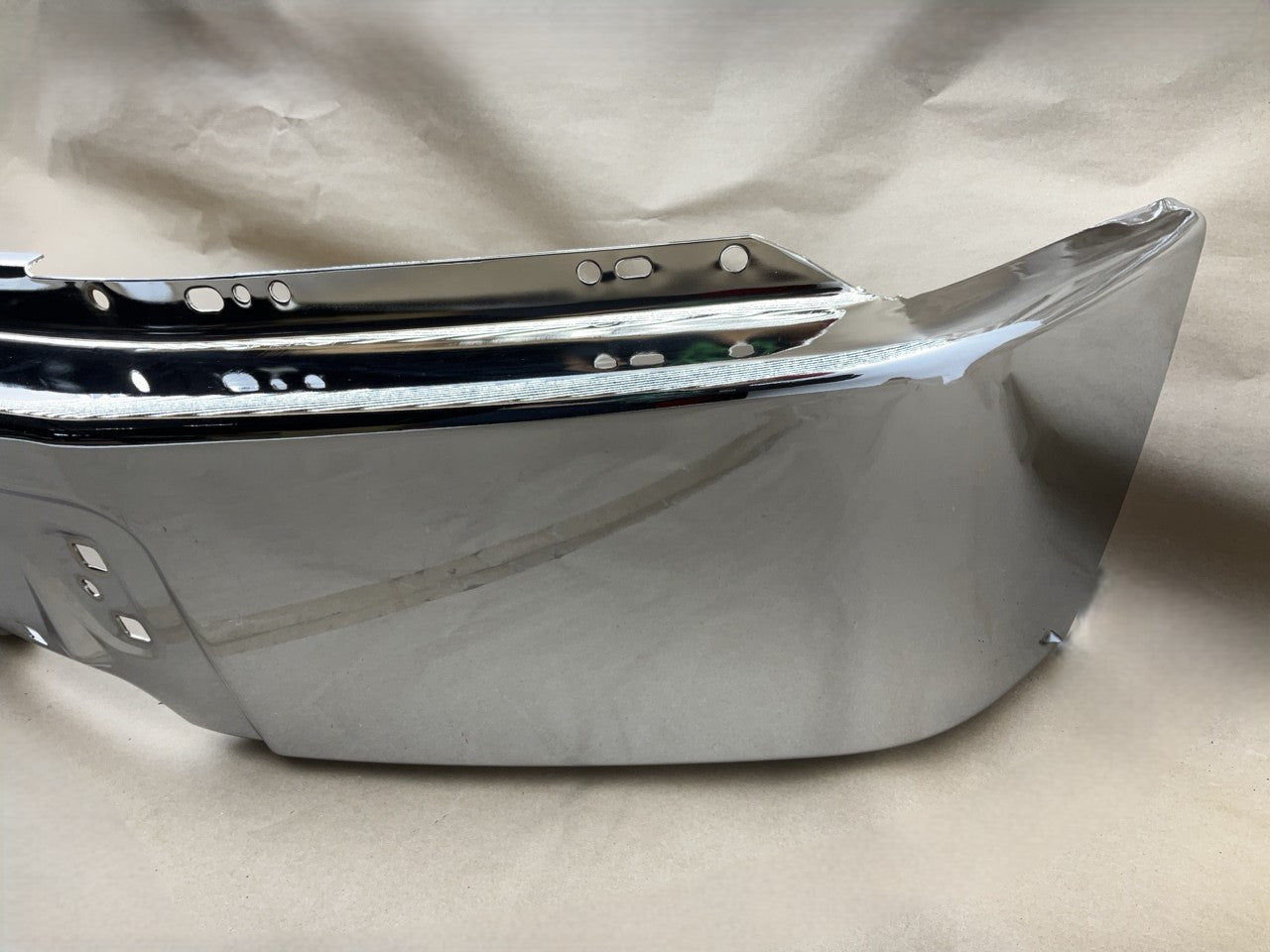 FDT1008XC Chrome Steel Front Bumper 2009-14 Ford F150 Pickup W/O Fog Light Hole
