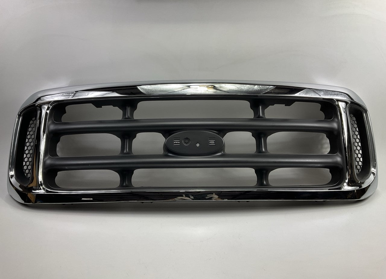 NEW AFTERMARKET Chrome Gray Front Grille - 1999-2004 Ford F-250 F-350 Super Duty