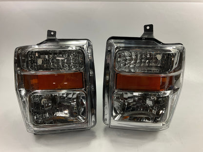 Pair Headlights Head Lamps Set 2008-2010 Ford F250 F-250 F350 F450 F550 SD