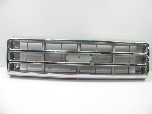 FO1200129 Replacement Front Chrome / Silver Grille 1987-88 Ford F-150/350 Bronco