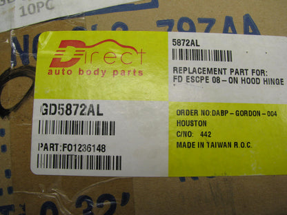New Front Left Hood Hinge FO1236148  For 2008-2011 Mercury Mariner, Ford Escape