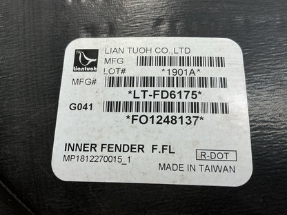FO1248137 Front Left Forward Inner Fender Liner 08-10 Ford Explorer Sport Trac