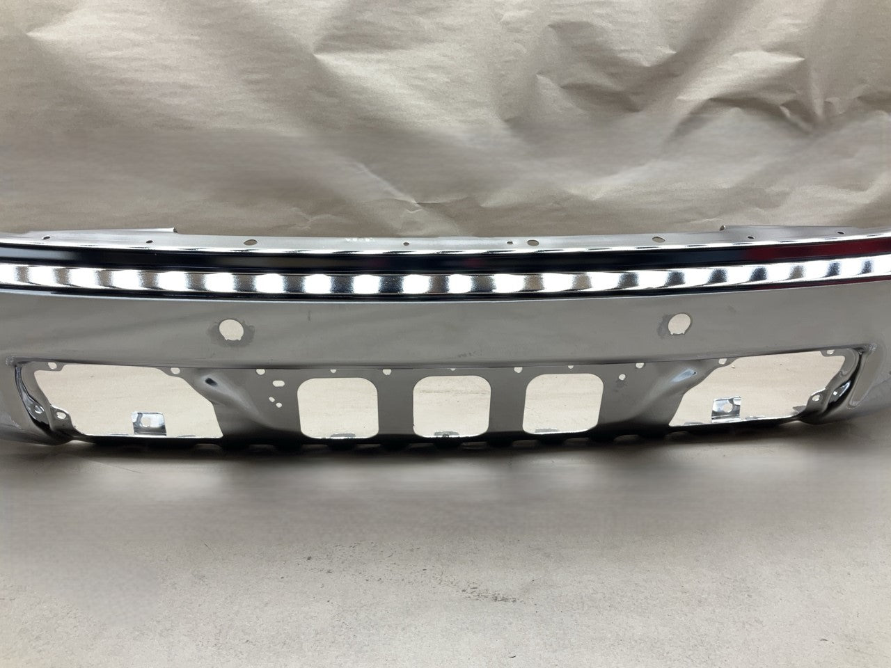 NEW GM1002847 Chrome Front Bumper 2014-2015 GMC Sierra 1500 With Sensor Holes