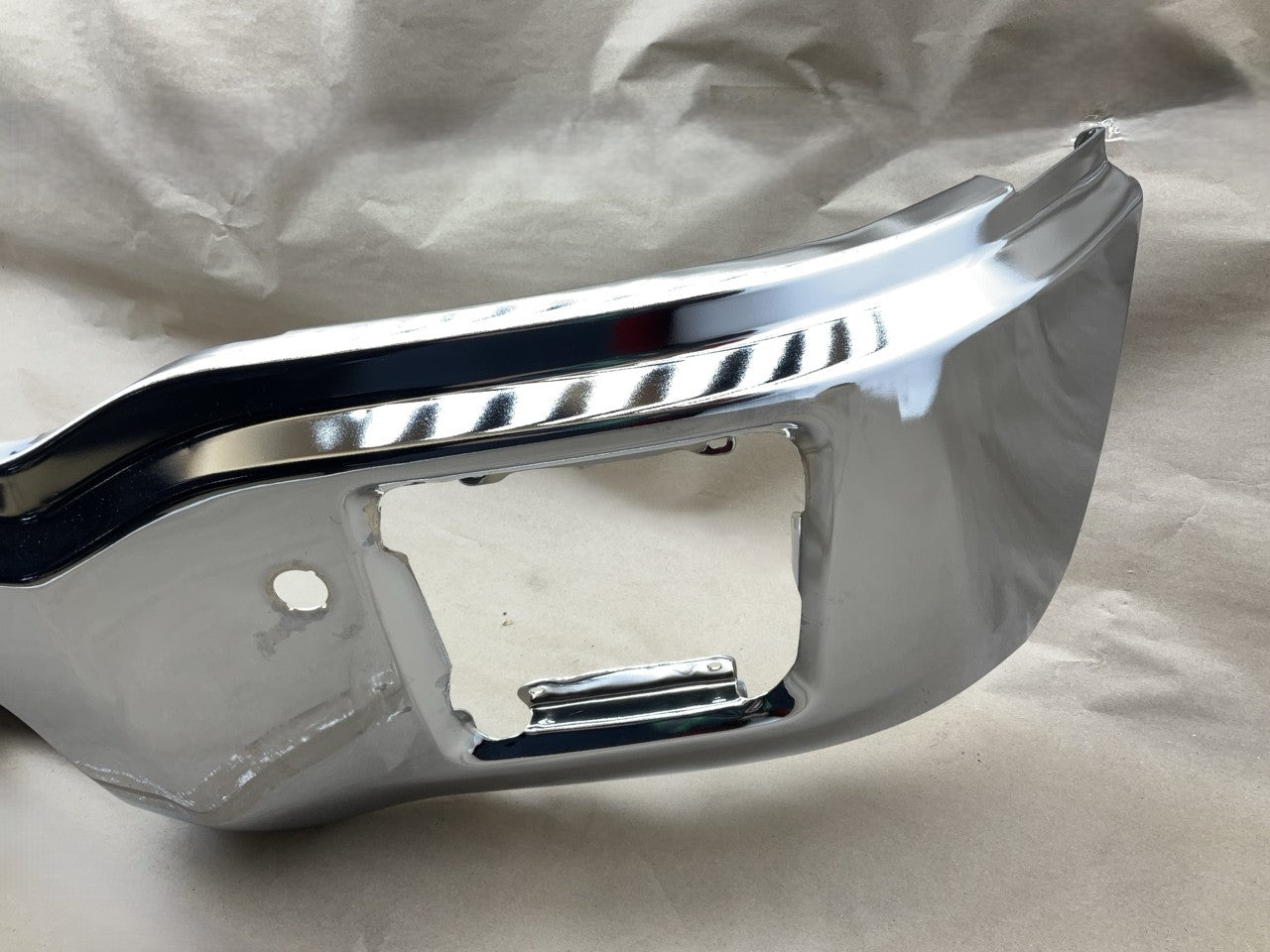 NEW GM1002847 Chrome Front Bumper 2014-2015 GMC Sierra 1500 With Sensor Holes