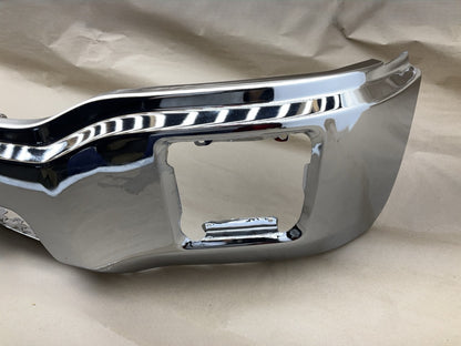 GM1002848  2014-2015 GMC Sierra 1500 Chrome Steel Front Bumper W/O Sensor Holes