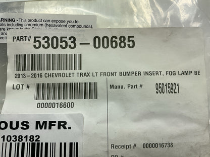 GM1038182 Front Left Fog Light Trim Bezel - 2013-2015 Chevrolet Trax