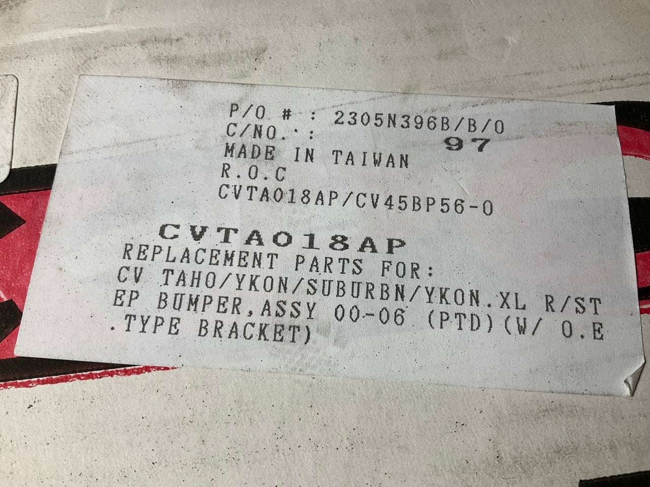 SCRATCHED -NEW  AFTERMARKET GM1101115 Rear Bumper For 00-06 Tahoe, Yukon