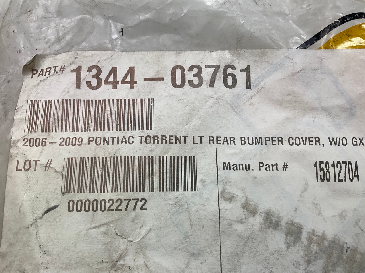 AFTERMARKET Rear Left Lower Bumper End Cap For 2006-2009 Pontiac Torrent