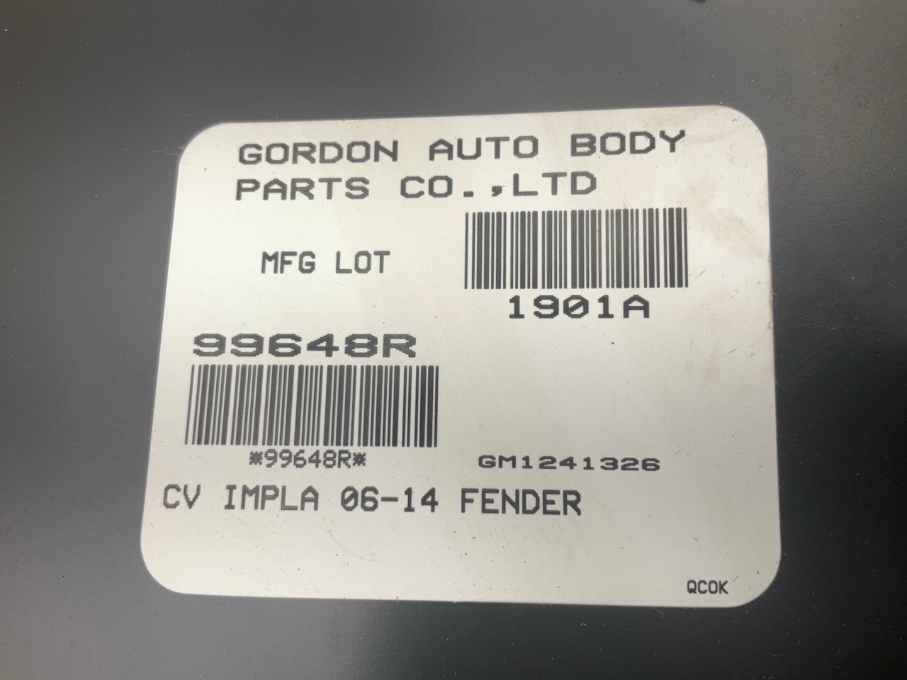 NEW AFTERMARKER GM1241326 Front Right Fender - 2006-2016 Chevy Impala