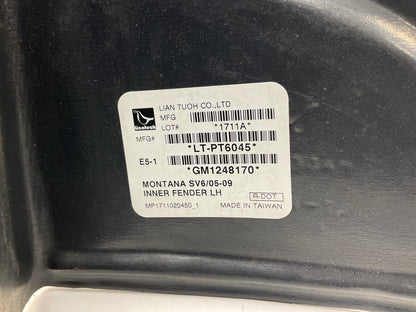 NEW AFTERMARKET GM1248170 Front Left Inner Fender Liner 05-09 Pontiac Montana