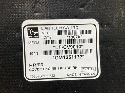 NEW GM1251132 Front Right Side Fender Splash Shield - 2006-2011 Chevy HHR