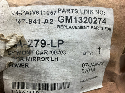 NEW AFTERMARKET Left Non-Heated Door Mirror For 2000-2005 Chevy Monte Carlo