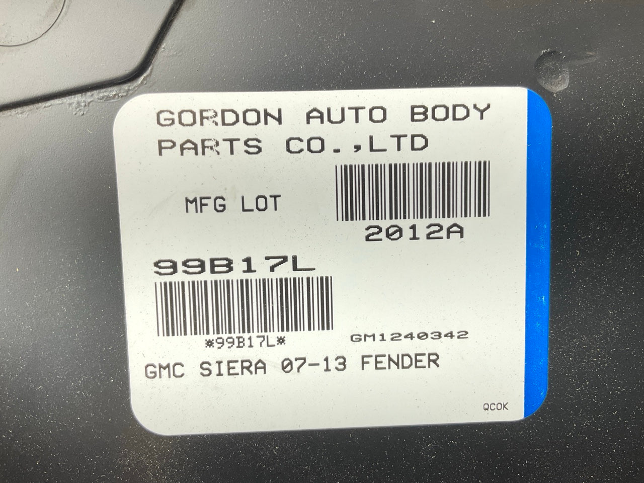 NEW AFTERMARKET GMPU001AL Front Left Fender 2007-2013 GMC Sierra 1500 2500 3500