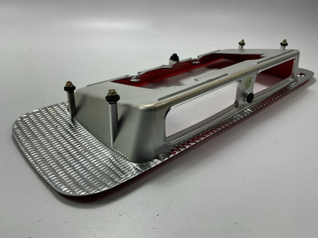 NEW HD129000R0 Rear License Plate Reflective Garnish RED Trim Bezel 94-95 Accord