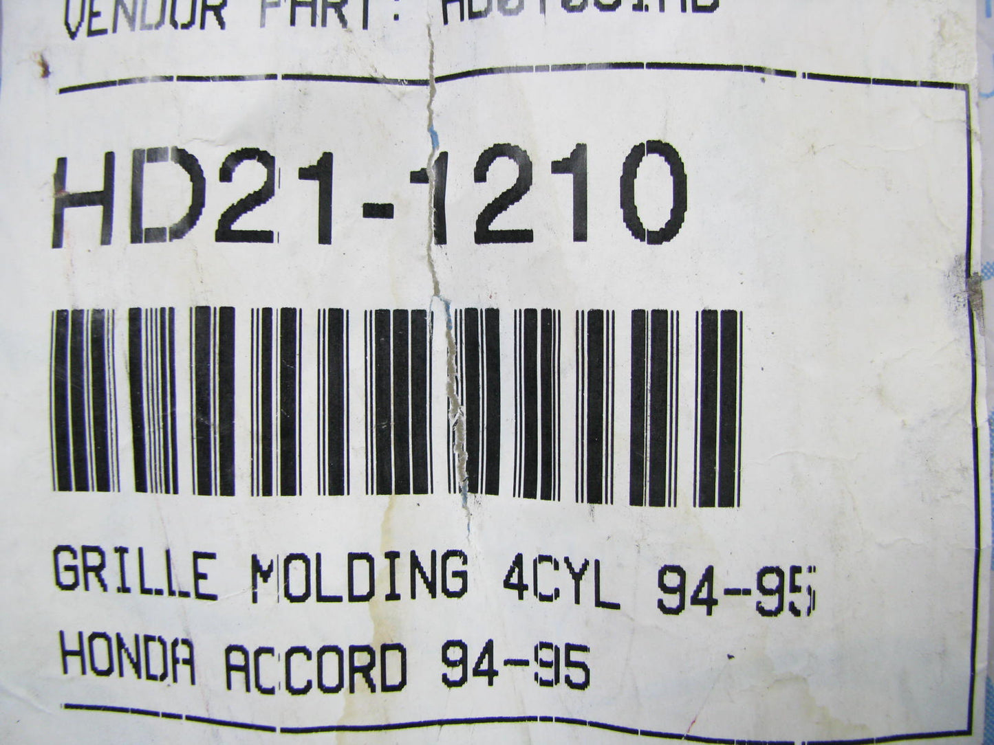 NEW - AFTERMARKET - 1994-1995 Honda Accord 4-CYL Grille Molding Moulding Strip