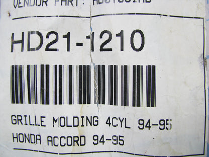 NEW - AFTERMARKET - 1994-1995 Honda Accord 4-CYL Grille Molding Moulding Strip