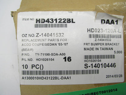 NEW AFTERMARKET - HO1026104 FRONT LEFT Bumper Bracket For 03-07 Honda Accord