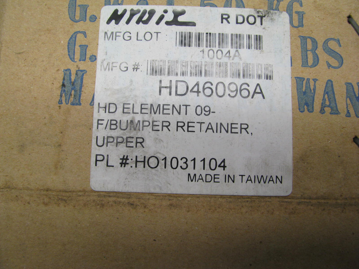Front Upper Bumper Retainer HO1031104 For 2009-2010 Honda Element
