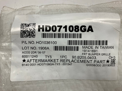 NEW AFTERMARKET HO1036100 Grille - 2006-2007 Honda Accord COUPE 2-DOOR ONLY