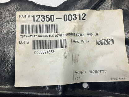 Left Engine Splash Shield For 2013-17 Honda Accord 15-20 Acura TLX Front Section