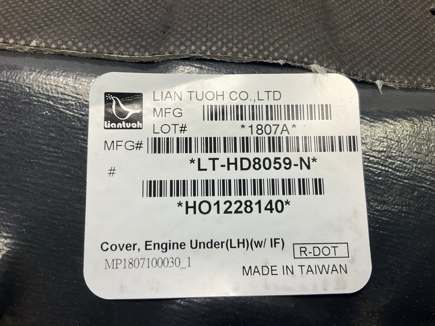 Left Engine Splash Shield For 2013-17 Honda Accord 15-20 Acura TLX Front Section