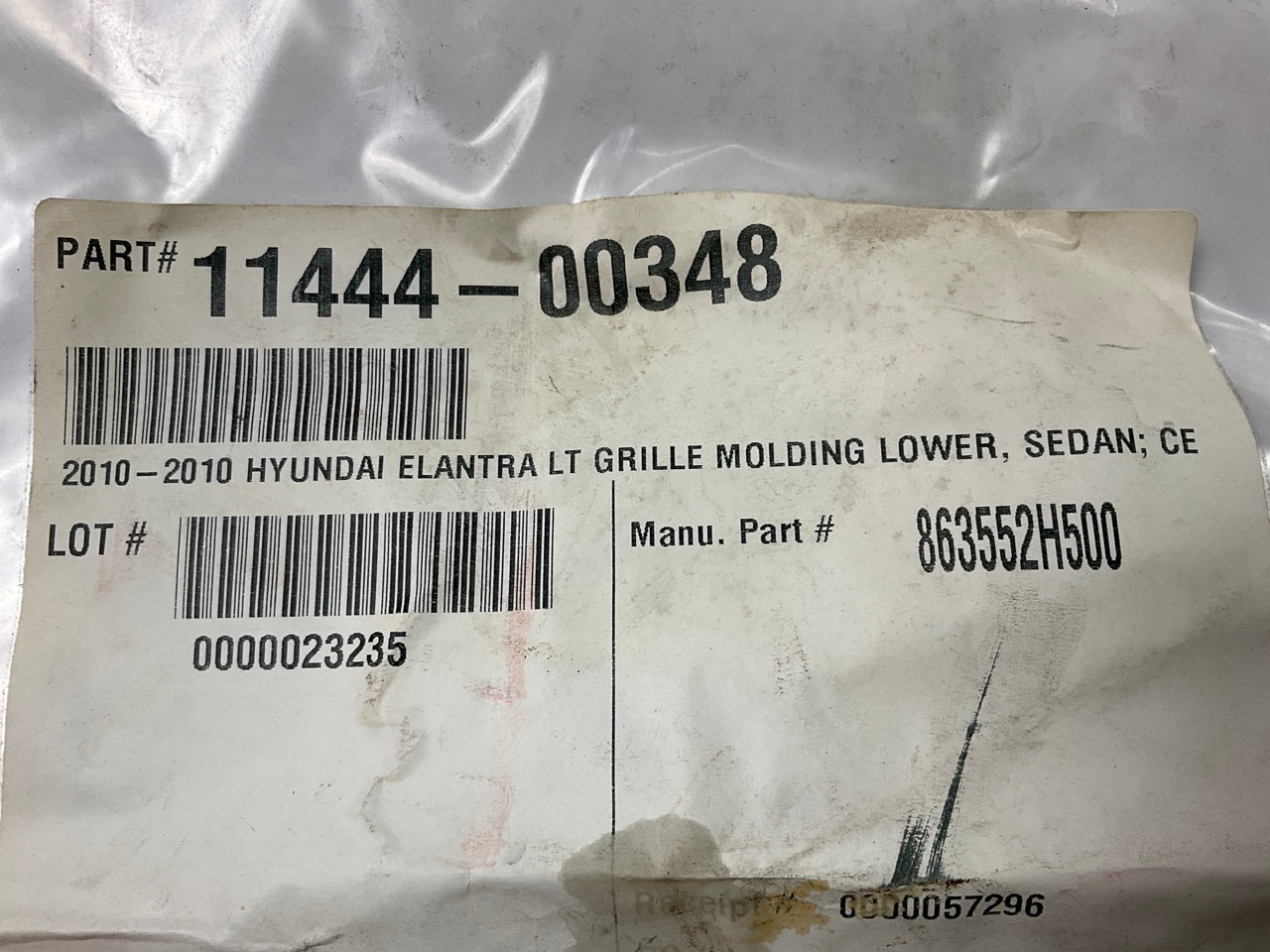 NEW - AFTERMARKET HY1214100 Grille Molding Left Lower For 2010 Hyundai Elantra