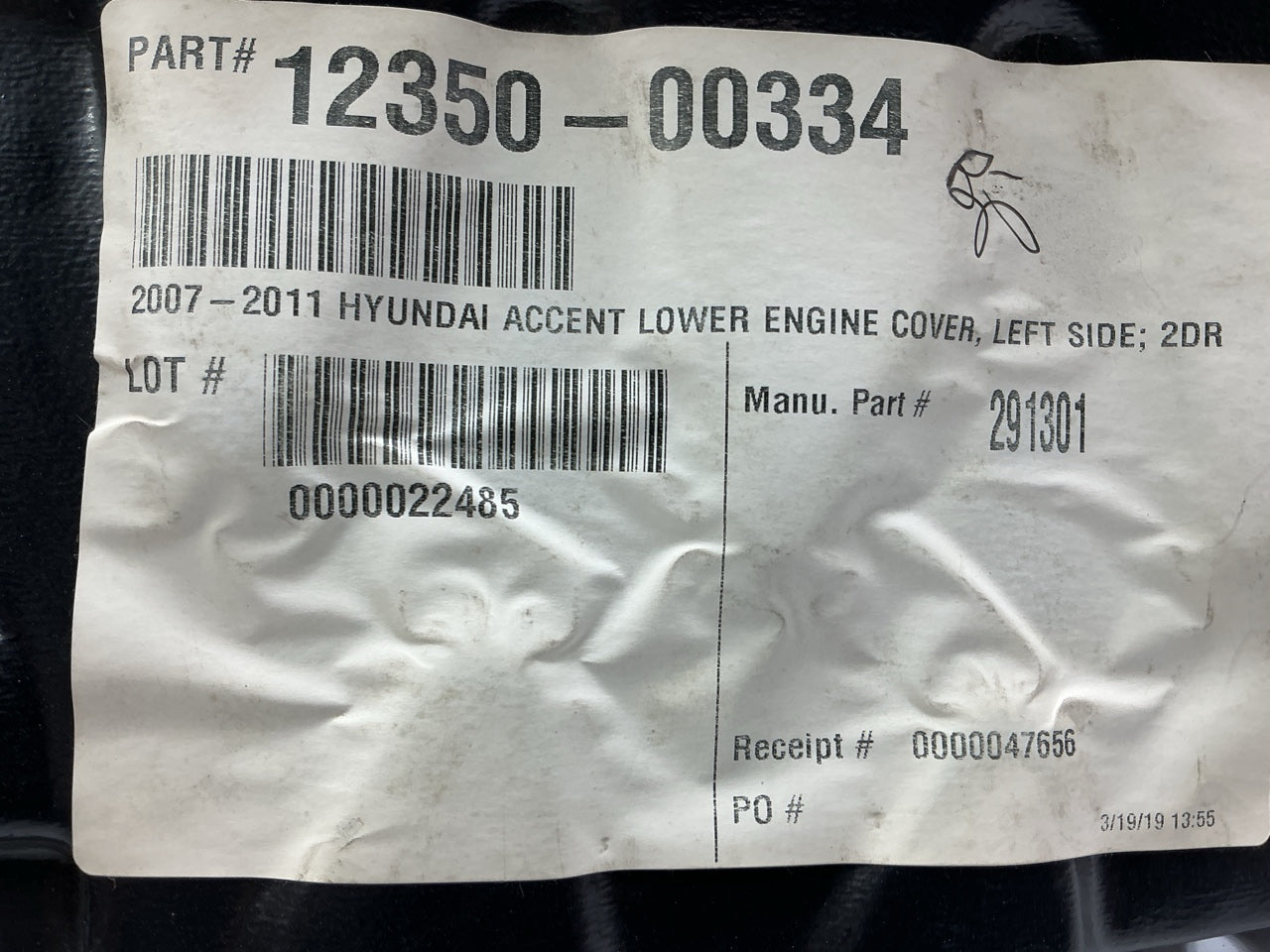 NEW AFTERMARKET HY1228109 Front Left  Undercar Shield For 2006-11 Hyundai Accent
