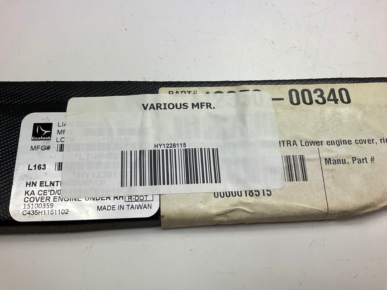 NEW - AFTERMARKET HY1228115 Rear Right Undercar Shield For 07-12 Hyundai Elantra