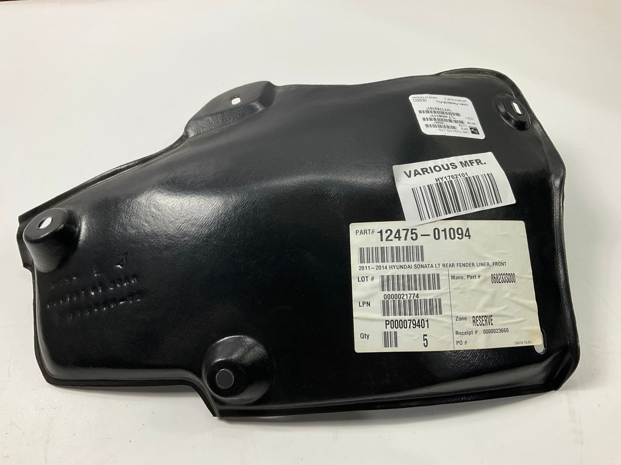 NEW - AFTERMARKET HY1762101 Rear Left Fender Liner For 2011-2014 Hyundai Sonata