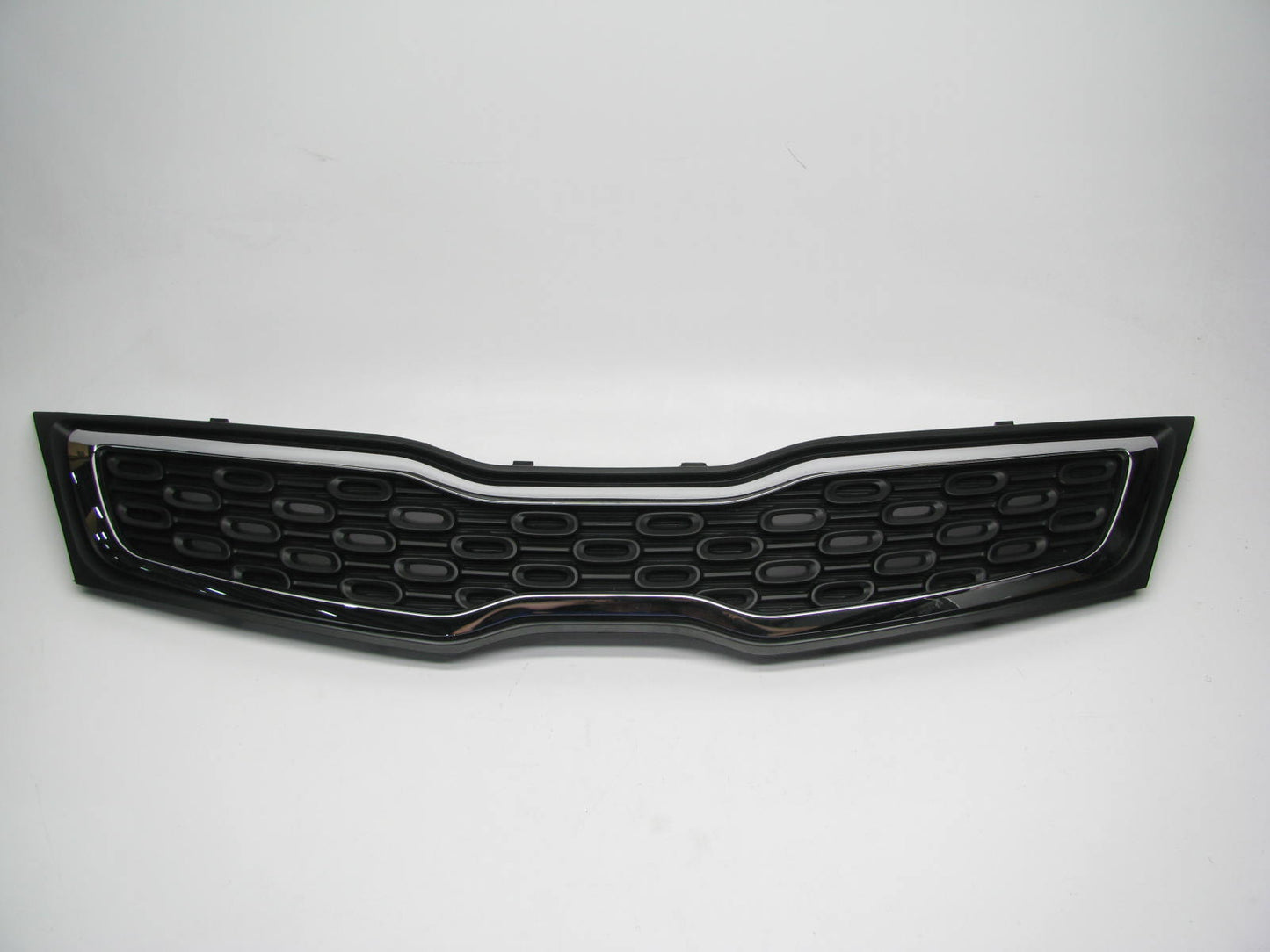 Front Black Bumper Grille W/ Chrome Trim KI1200151 For 2012-2015 Kia Rio Sedan