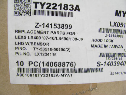 NEW AFTERMARKET LX1234116 Hood Latch 2007-2017 Lexus LS460, 08-16 Lexus LS600h