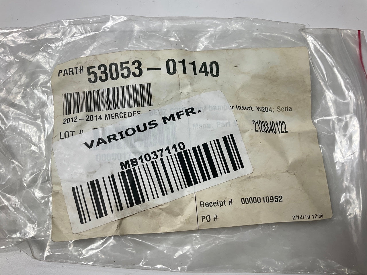 NEW - AFTERMARKET MB1037110 Front Grid Park Assist Sensor Cover Cap