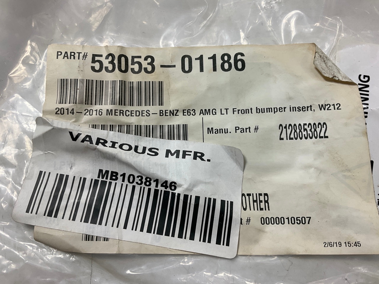 NEW - AFTERMARKET MB1038146 Bumper Grille Insert Front Left Drivers Side
