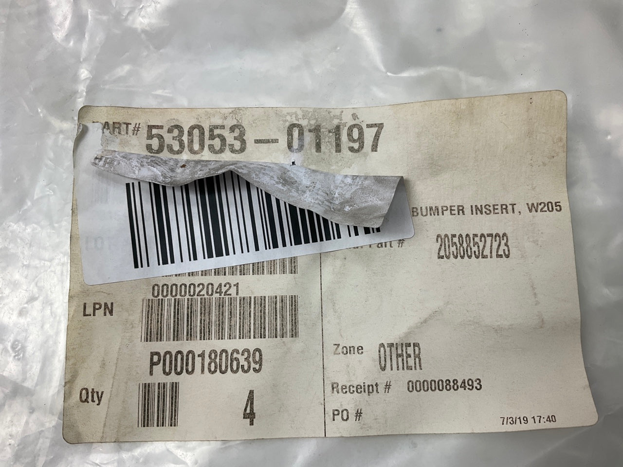 NEW - AFTERMARKET MB1038157 Left Fog Lamp Cover For 2015-2019 Mercedes C63 AMG