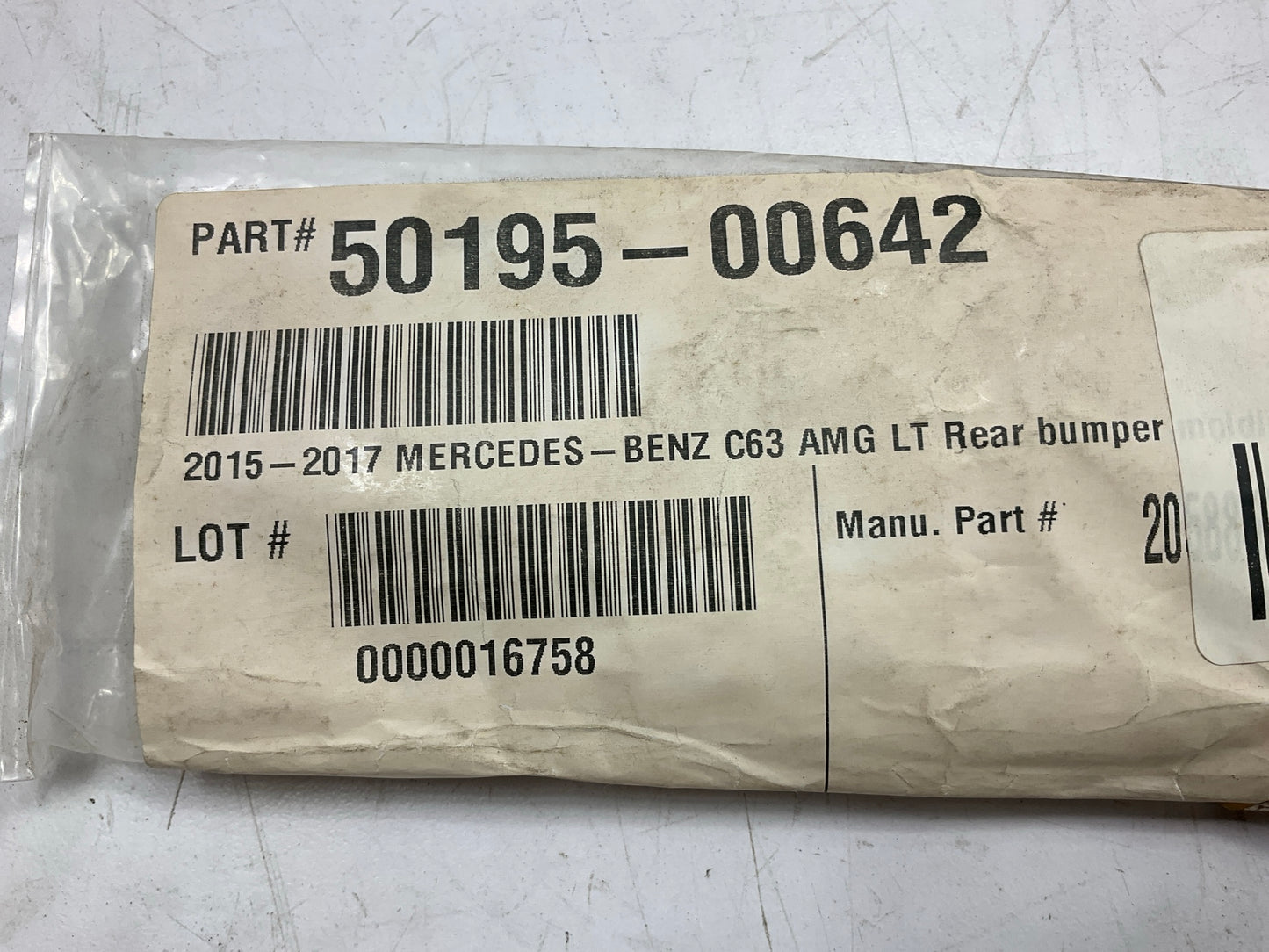 NEW AFTERMARKET - Rear Left Bumper Cover Moulding Trim 2015-18 Mercedes-Benz C63