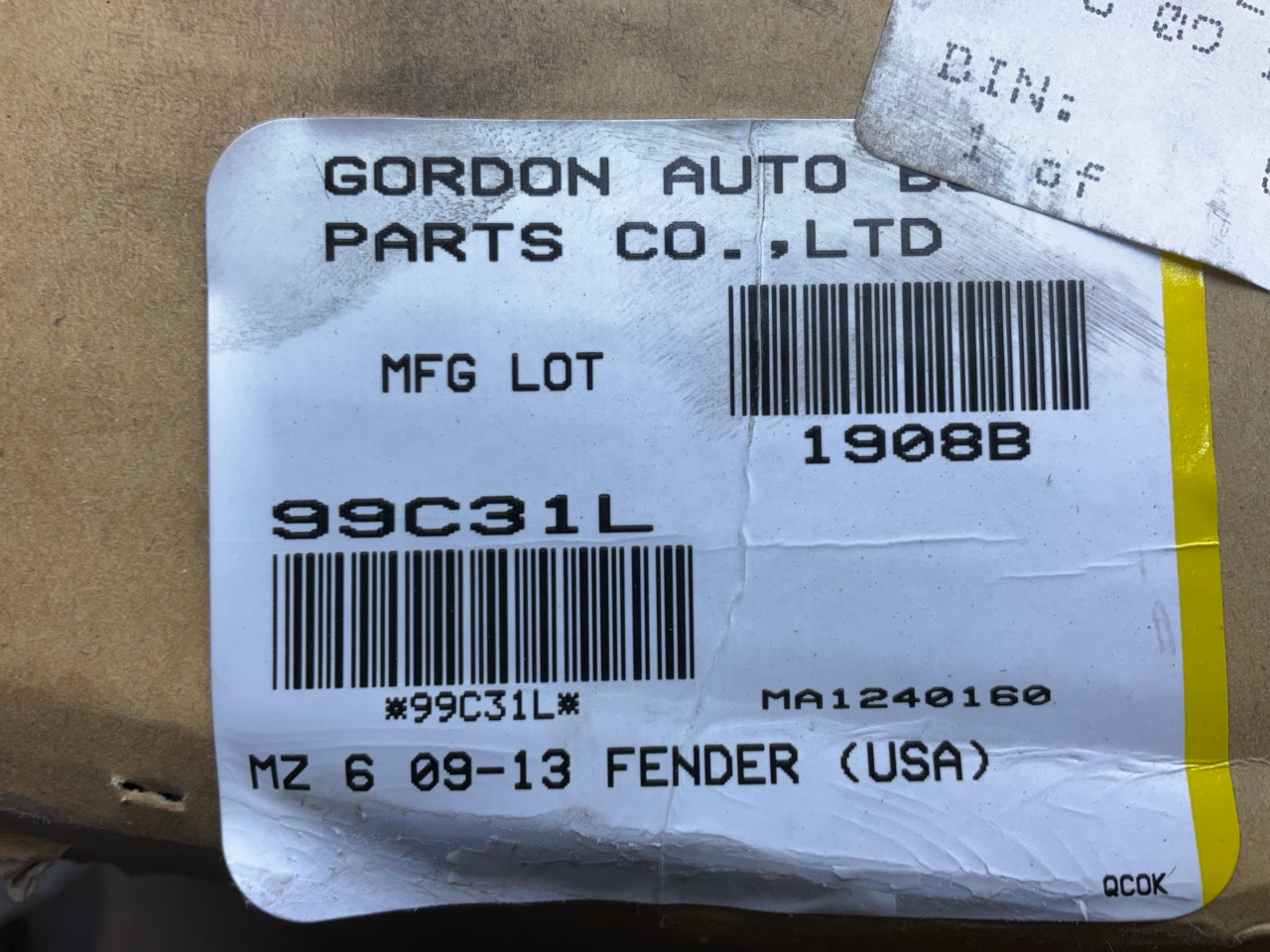 NEW AFTERMARKET MZ60001EL Front Left Fender For 2009-2013 Mazda 6