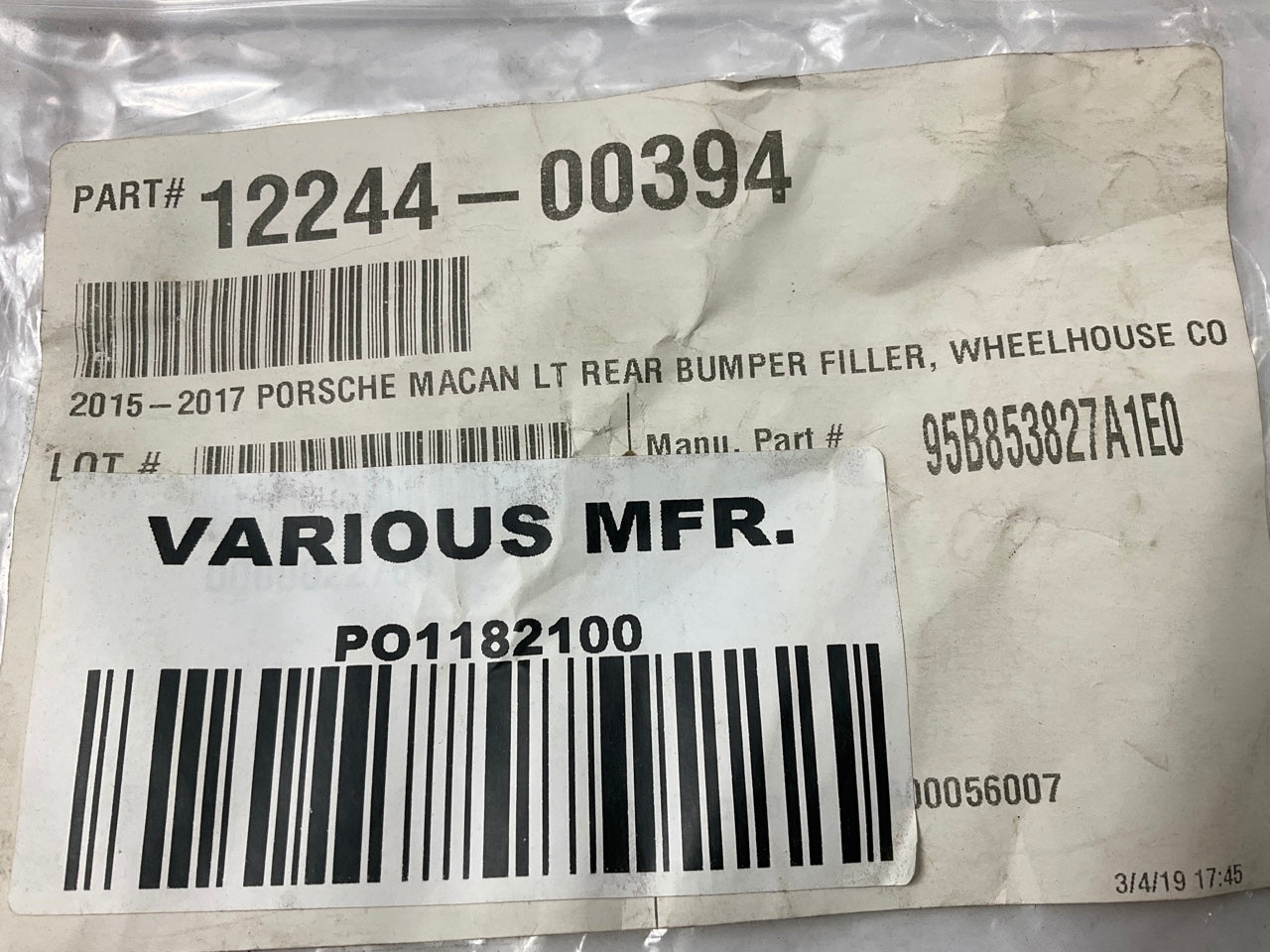 NEW AFTERMARKET Rear Left Bumper Filler Trim For 2015-2018 Porshe Macan