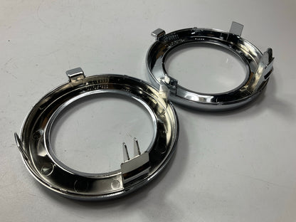 (2) NEW AFTERMARKET Chrome Fog Light Lamp Trim Cover For 09-13 Subaru Forester
