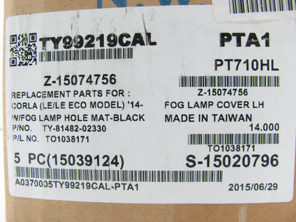 NEW AFTERMARKET - TO1038171 FRONT LEFT Fog Light Bezel 2014-2015 Toyota Corolla