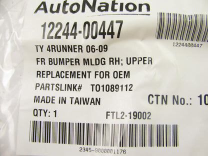 Right Passenger Side Bumper Grille Headlight Filler Trim - 06-09 Toyota 4Runner