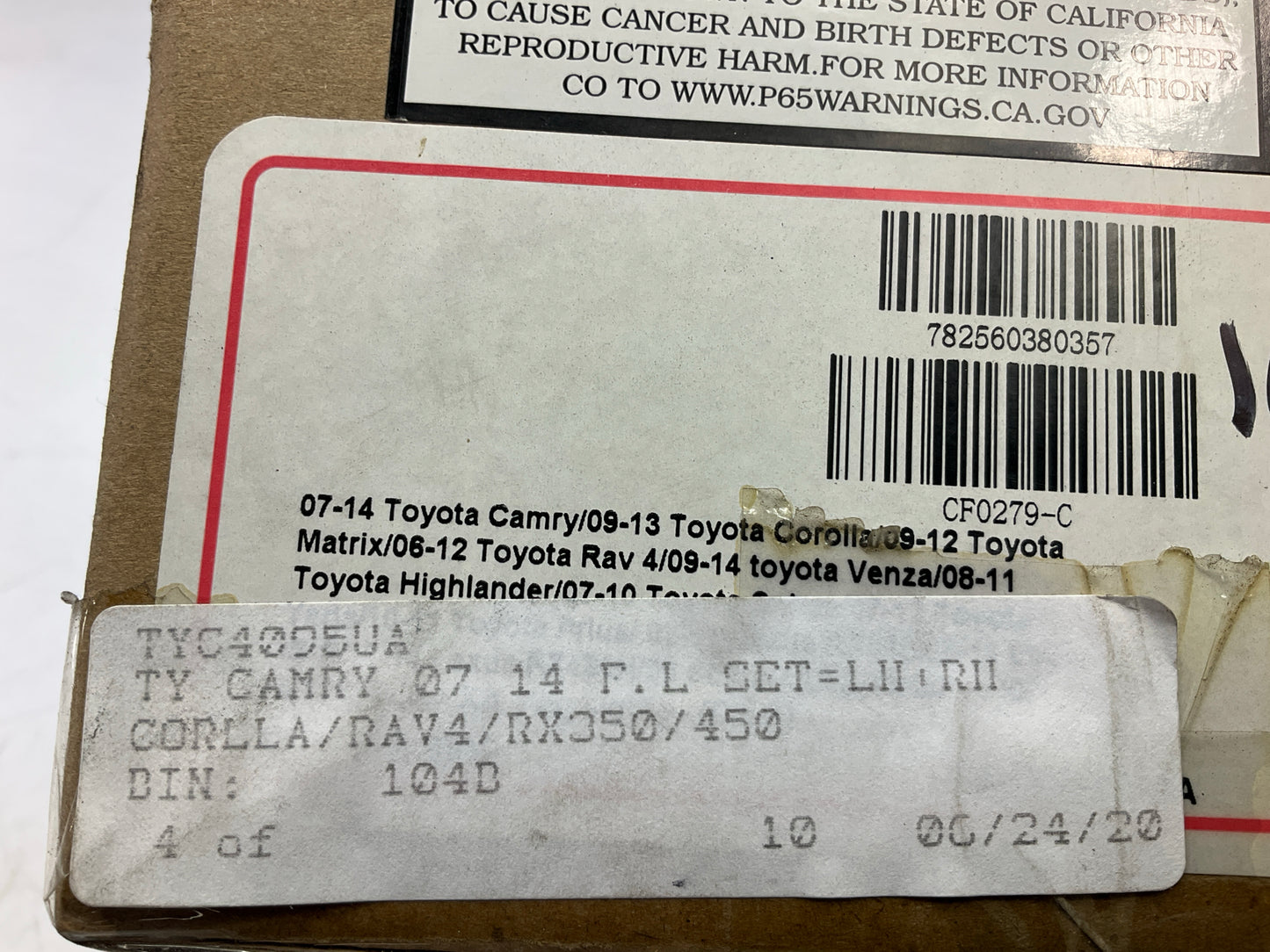 NEW AFTERMARKET - Fog Light Lamp Set 2007-14 Toyota Camry