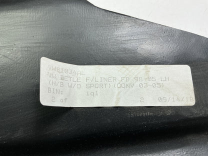 NEW AFTERMARKET Front Left Fender Liner For 1998-2006 Volkswagen Beetle