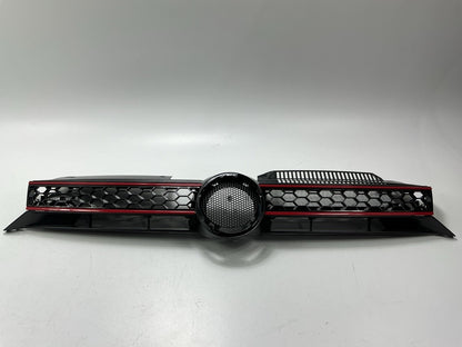 AFTERMARKET Gloss Black & Red Front Upper Grille Honeycomb Mesh 2010-14 Golf GTI