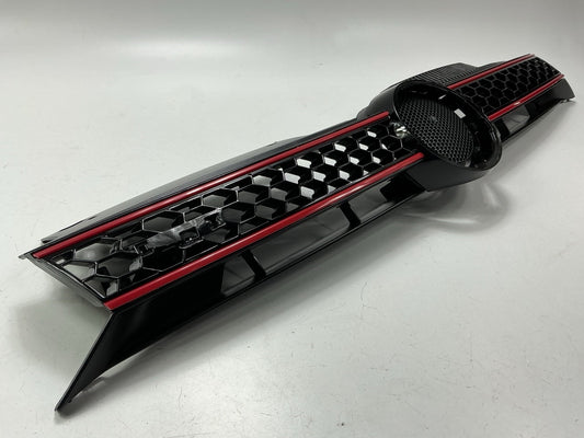 AFTERMARKET Gloss Black & Red Front Upper Grille Honeycomb Mesh 2010-14 Golf GTI