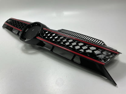 AFTERMARKET Gloss Black & Red Front Upper Grille Honeycomb Mesh 2010-14 Golf GTI