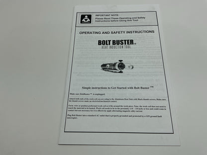 Bolt Buster BB2XACC High Power Heat Induction Tool W/ Advanced Coil Kit